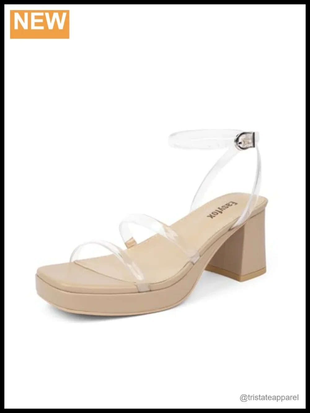 Clear Platform Sandals Women Chunky Heels 2.76